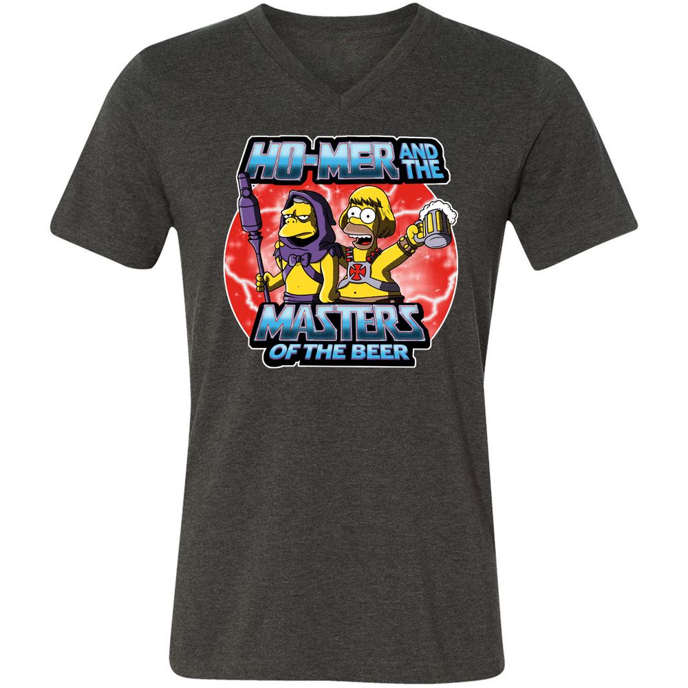 Unisex V-Neck T-Shirt - UE5557KE - Dark Grey Heather - 8