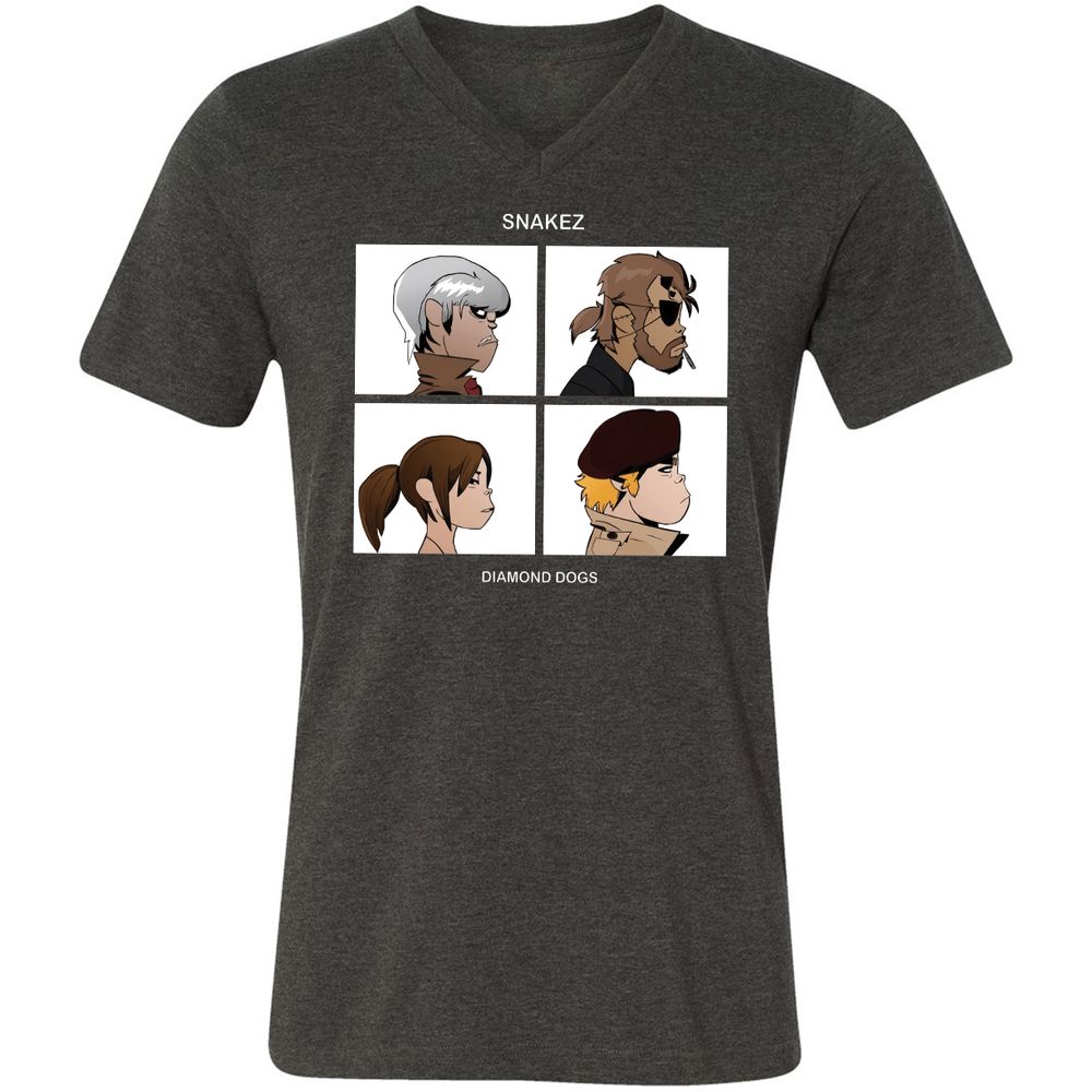 Unisex V-Neck T-Shirt - WNNAP6TC - Dark Grey Heather - 8