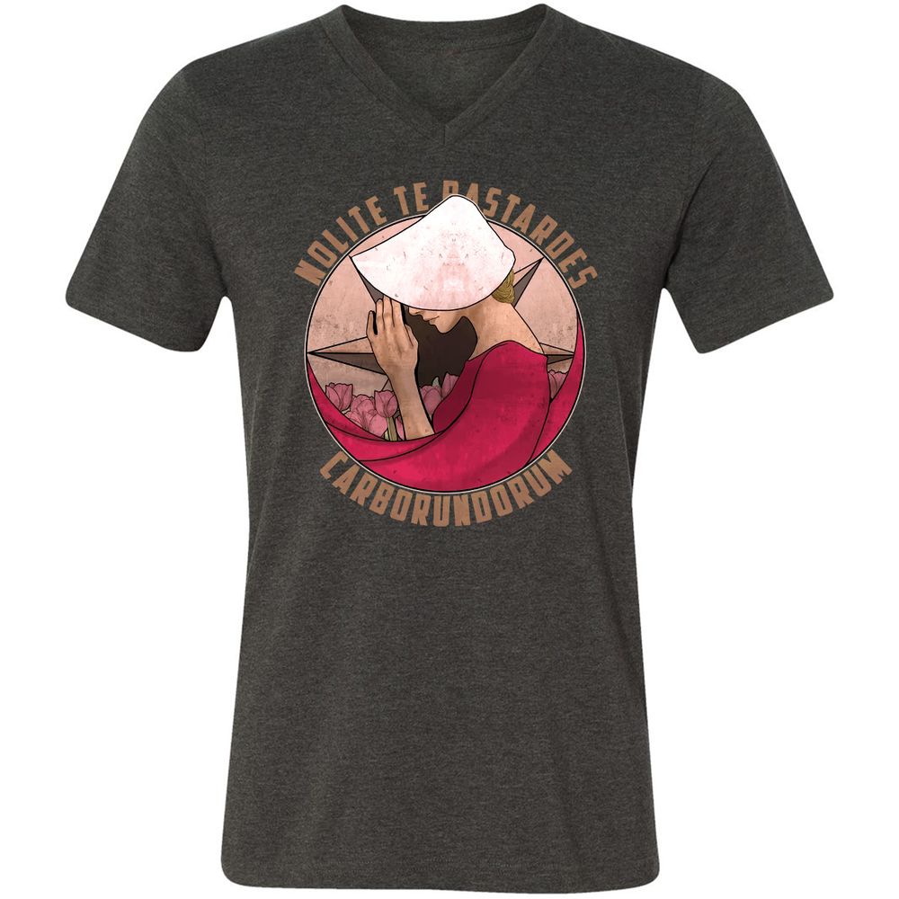 Unisex V-Neck T-Shirt - 3ZPS6SK8 - Dark Grey Heather - 8