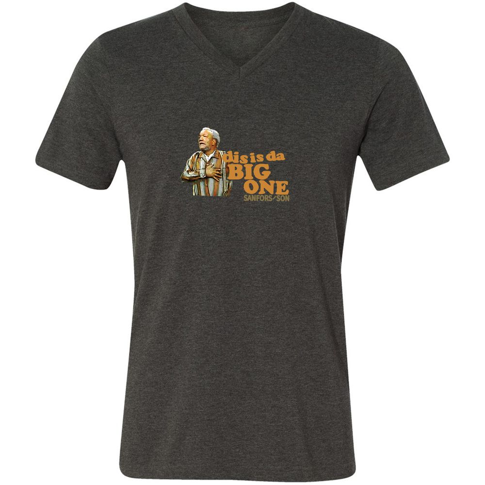 Unisex V-Neck T-Shirt - LGNTUAJ3 - Dark Grey Heather - 8