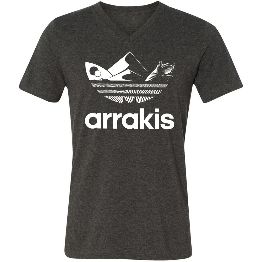 Unisex V-Neck T-Shirt - M6NLU1LR - Dark Grey Heather - 8