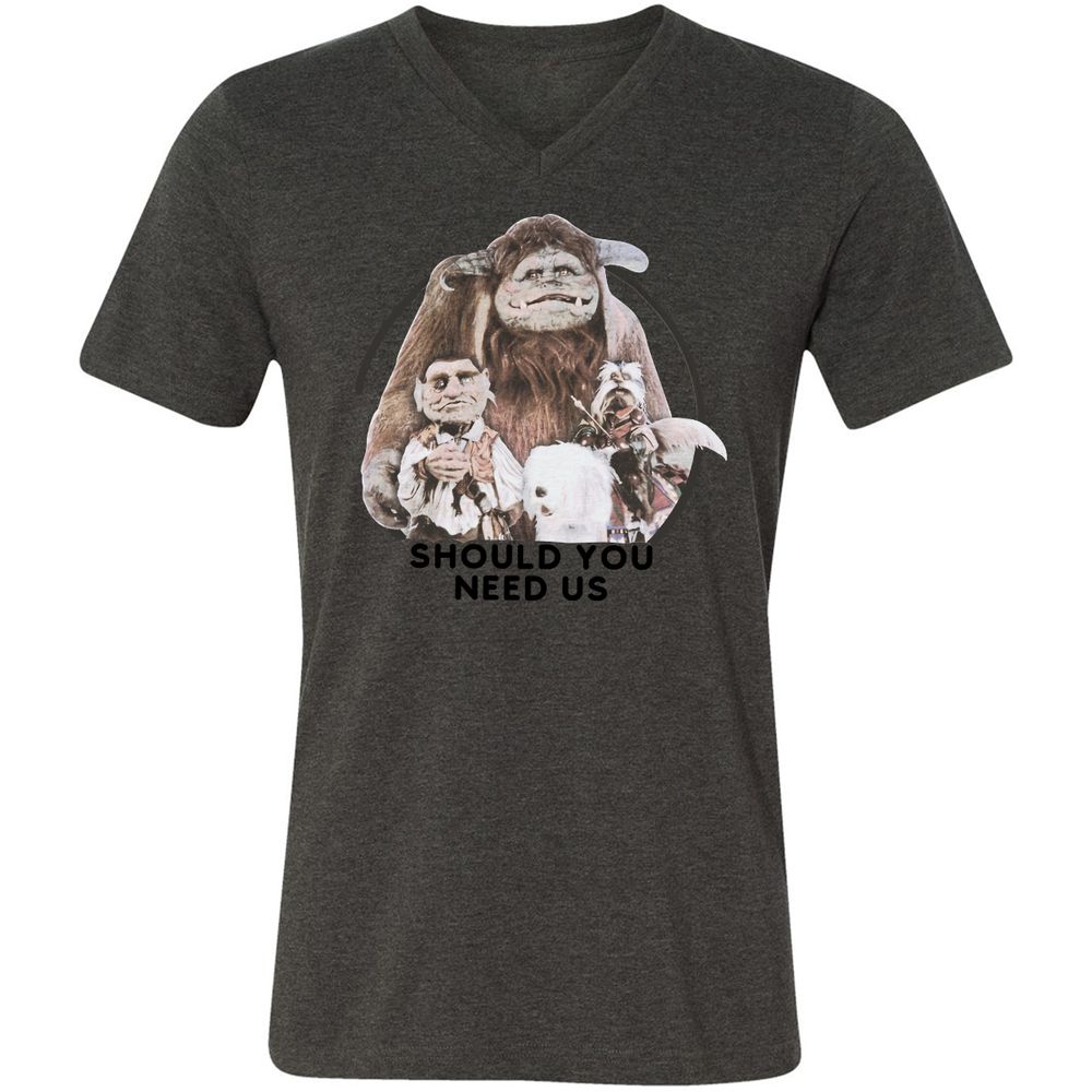 Unisex V-Neck T-Shirt - THA13UGY - Dark Grey Heather - 8