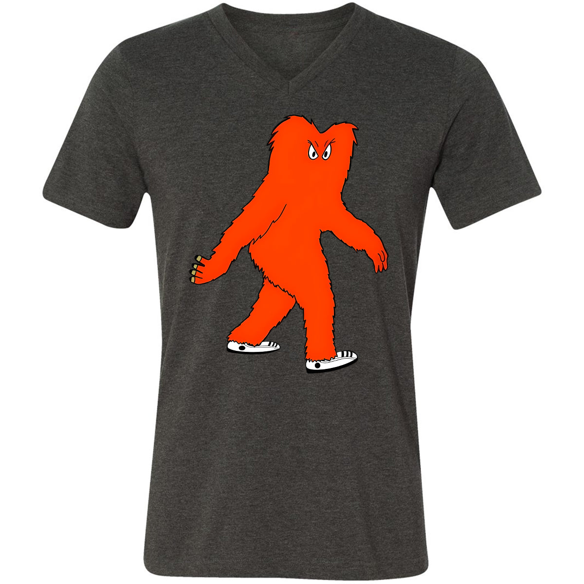 Unisex V-Neck T-Shirt - WXH8PKG7 - Dark Grey Heather - 8