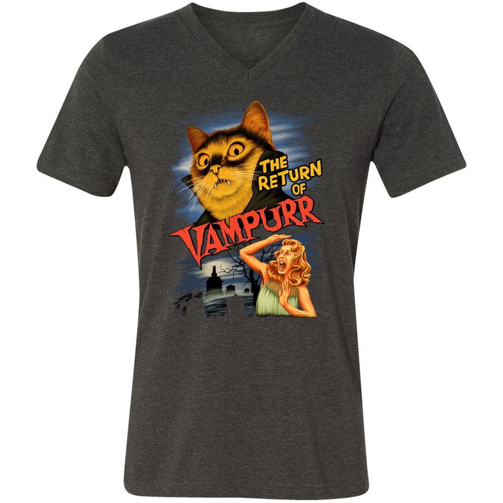 Unisex V-Neck T-Shirt - 2VN74J2Q - Dark Grey Heather - 8