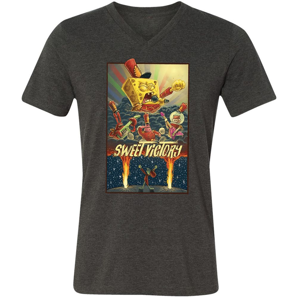 Unisex V-Neck T-Shirt - 7EN55EWS - Dark Grey Heather - 8