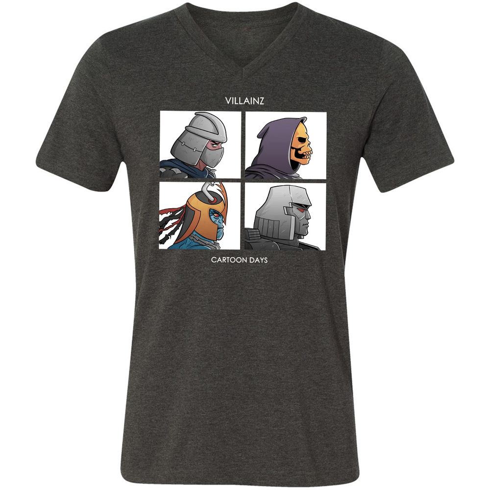 Unisex V-Neck T-Shirt - XN38YZCR - Dark Grey Heather - 8