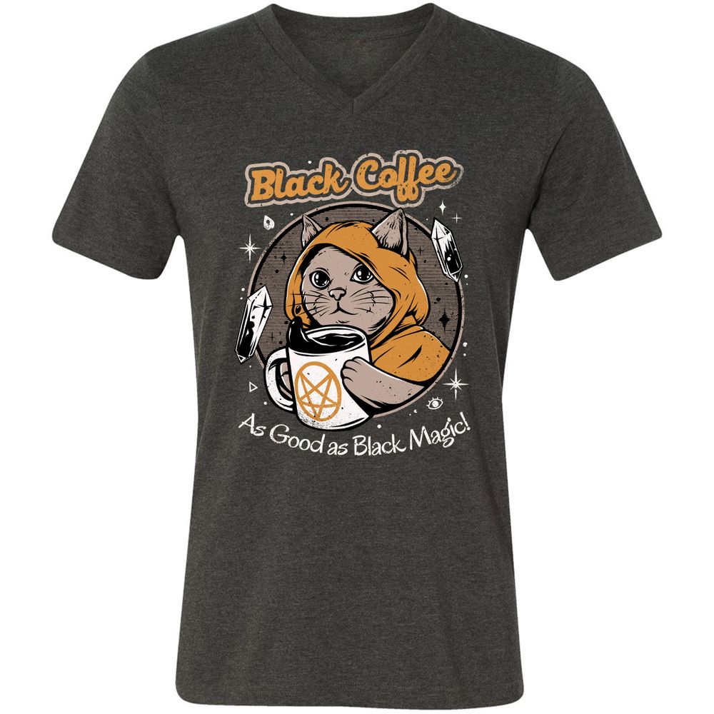 Unisex V-Neck T-Shirt - H9DKH2NL - Dark Grey Heather - 8