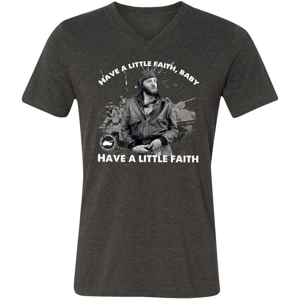 Unisex V-Neck T-Shirt - UGX8D2S4 - Dark Grey Heather - 8