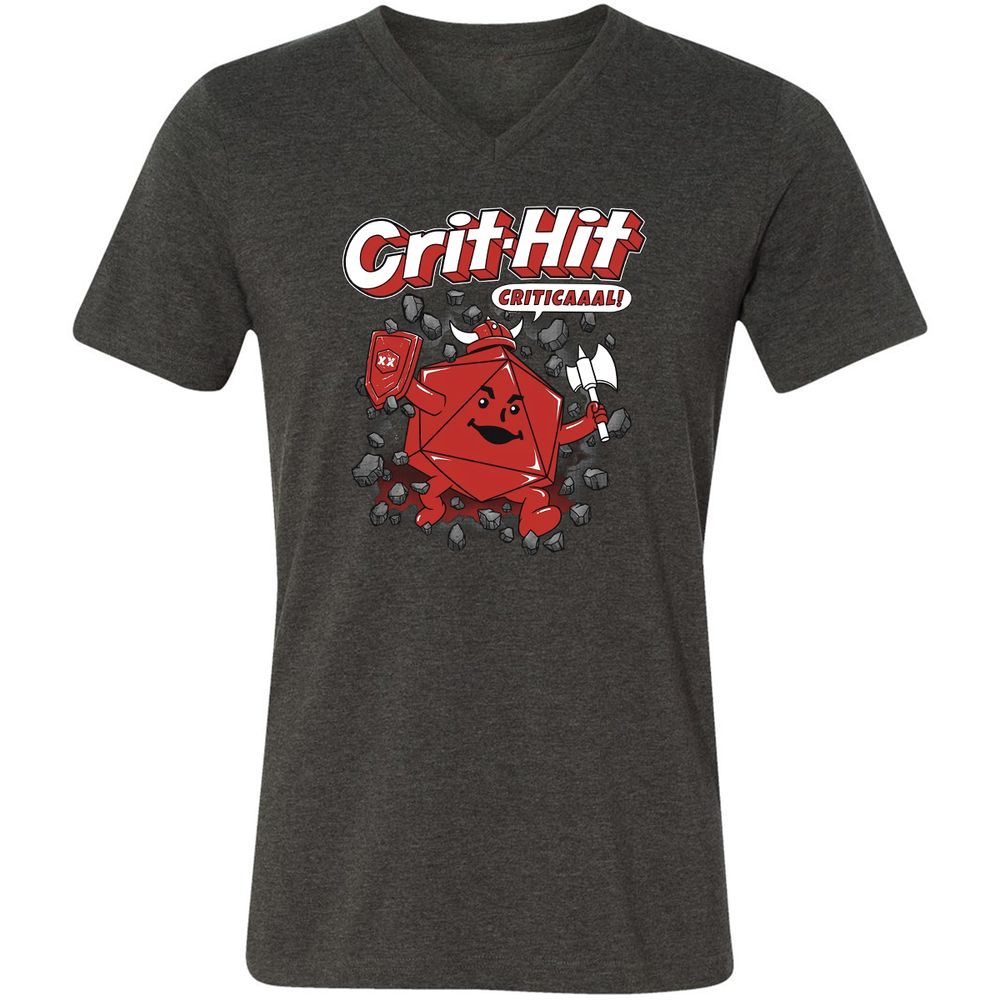 Unisex V-Neck T-Shirt - WNPGVS3Y - Dark Grey Heather - 8