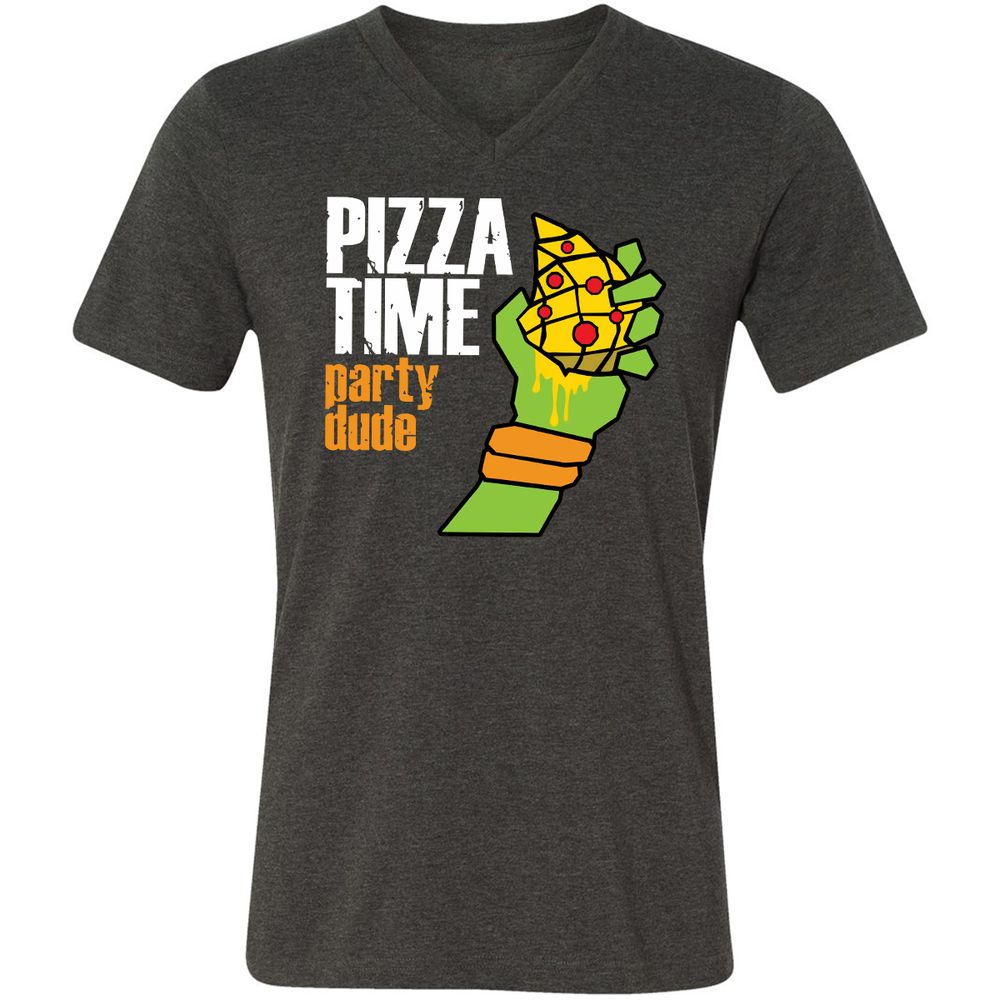 Unisex V-Neck T-Shirt - DJLE7KED - Dark Grey Heather - 8