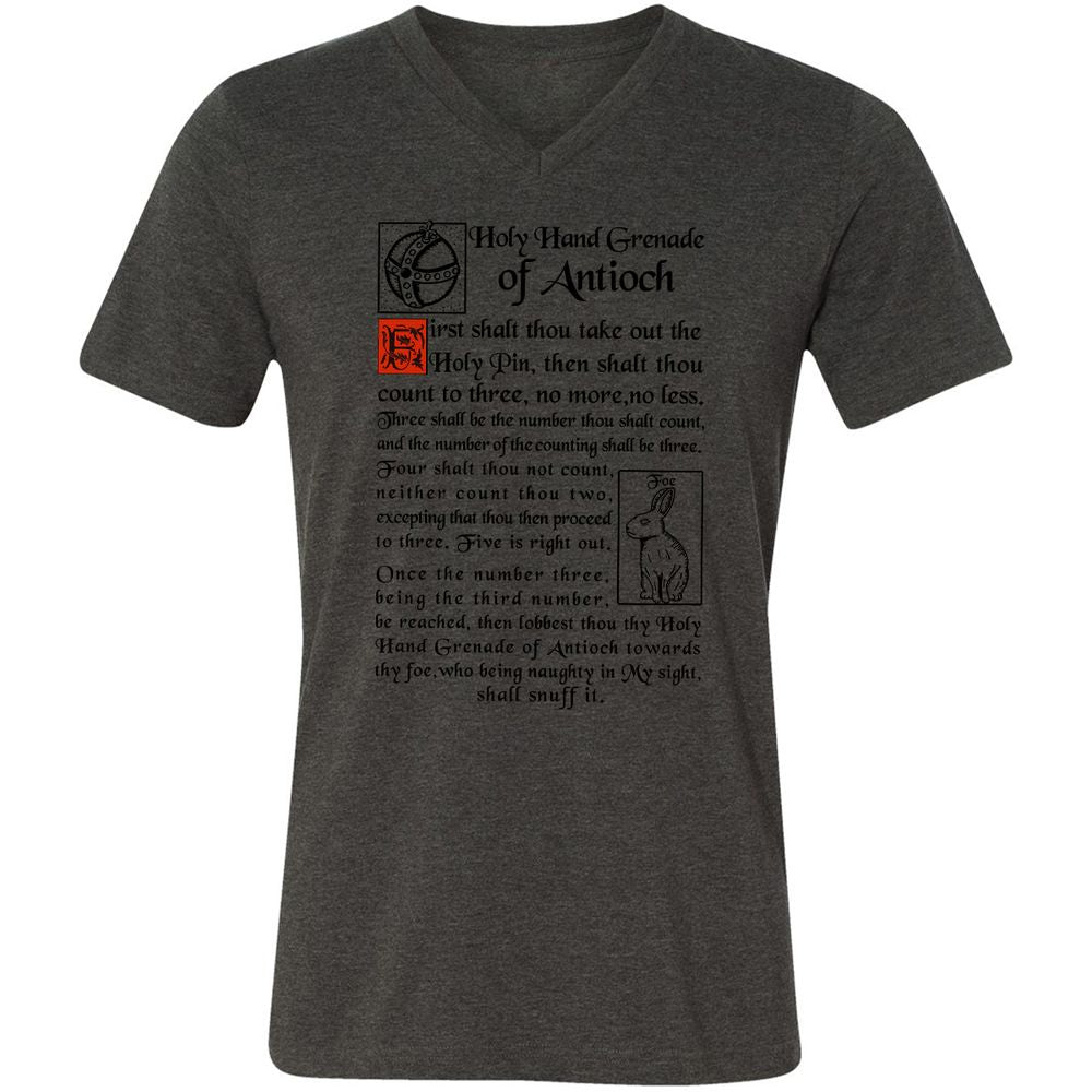 Unisex V-Neck T-Shirt - YXBMKG64 - Dark Grey Heather - 8