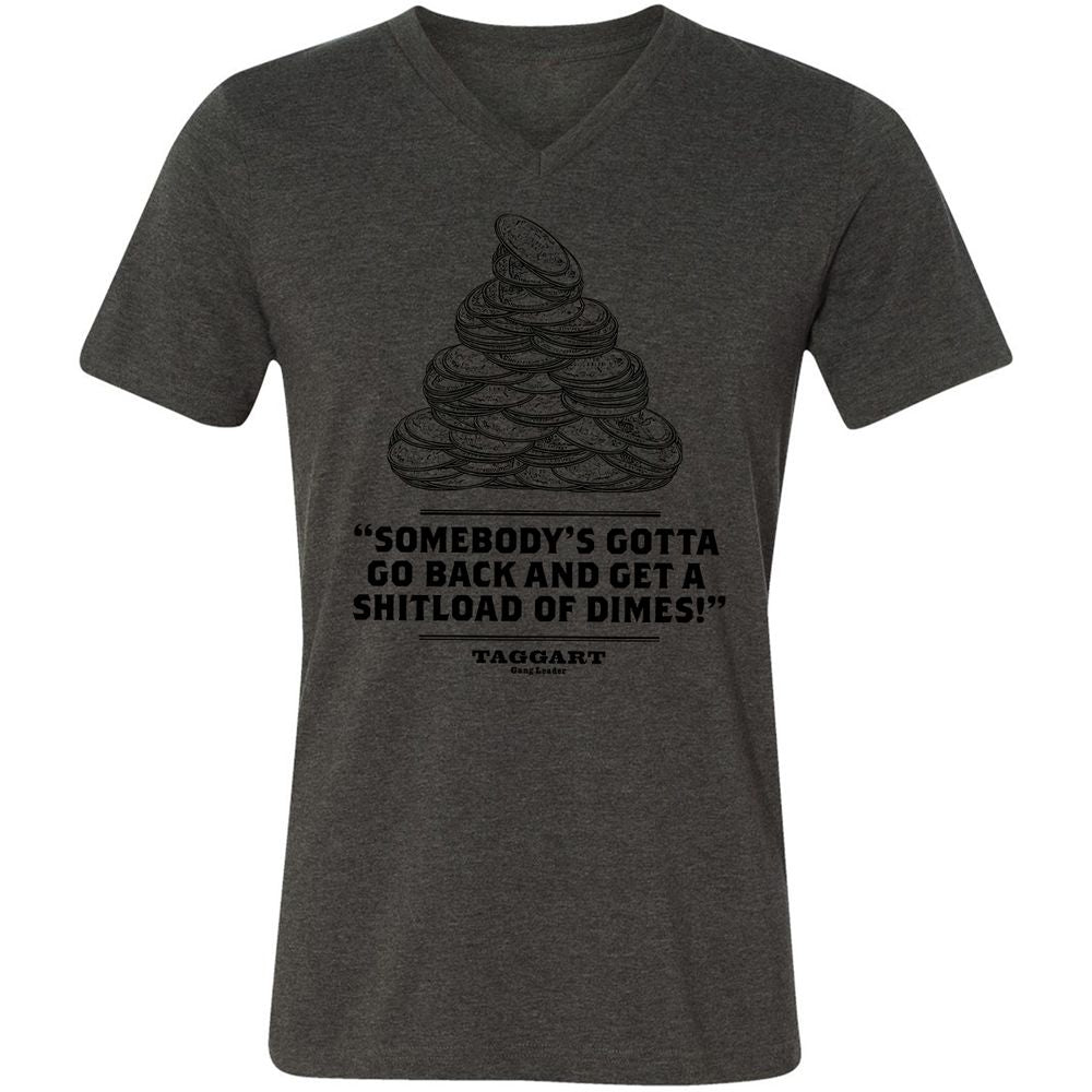 Unisex V-Neck T-Shirt - RCCSF3K4 - Dark Grey Heather - 8