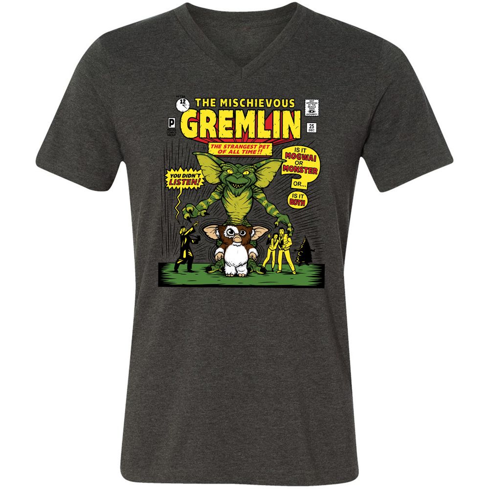 Unisex V-Neck T-Shirt - G3NK9S3V - Dark Grey Heather - 8