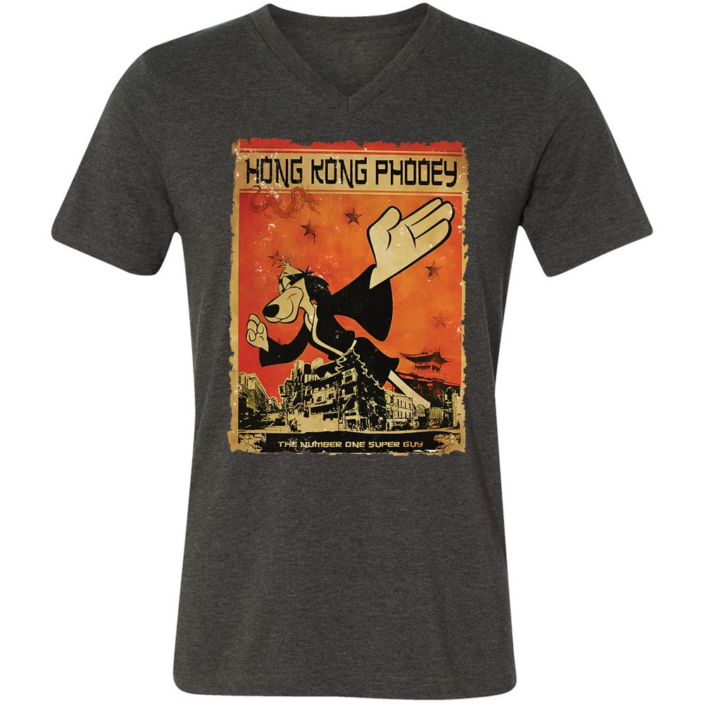 Unisex V-Neck T-Shirt - M73W8QTQ - Dark Grey Heather - 8