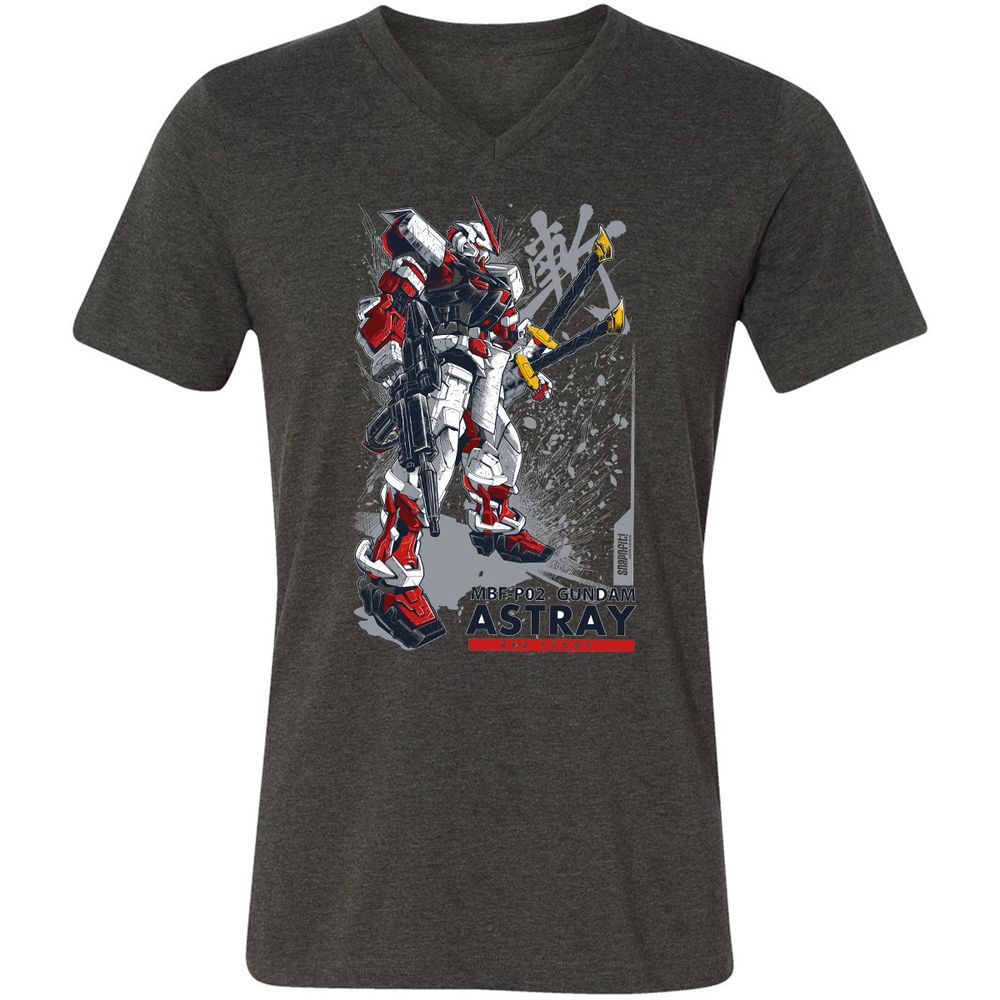 Unisex V-Neck T-Shirt - N2XZRY6U - Dark Grey Heather - 8