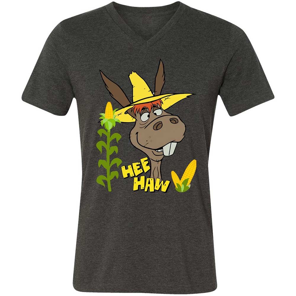 Unisex V-Neck T-Shirt - XDKT7B58 - Dark Grey Heather - 8