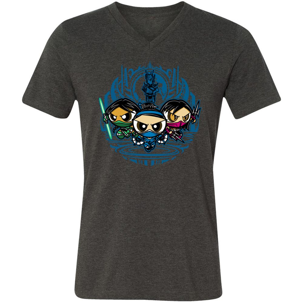 Unisex V-Neck T-Shirt - 1RF4BJFW - Dark Grey Heather - 8