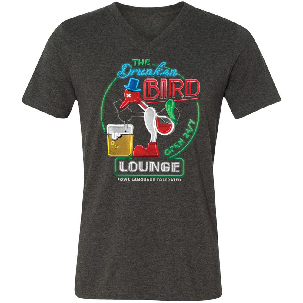 Unisex V-Neck T-Shirt - 7BZXF5NS - Dark Grey Heather - 8