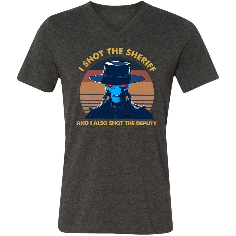 Unisex V-Neck T-Shirt - Y46TRZEM - Dark Grey Heather - 8