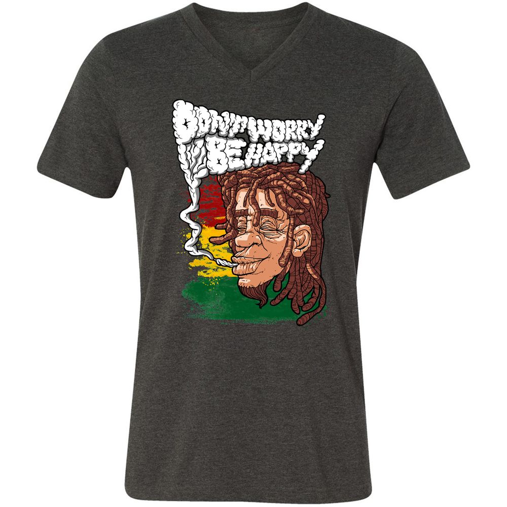 Unisex V-Neck T-Shirt - TJG3RWVK - Dark Grey Heather - 8
