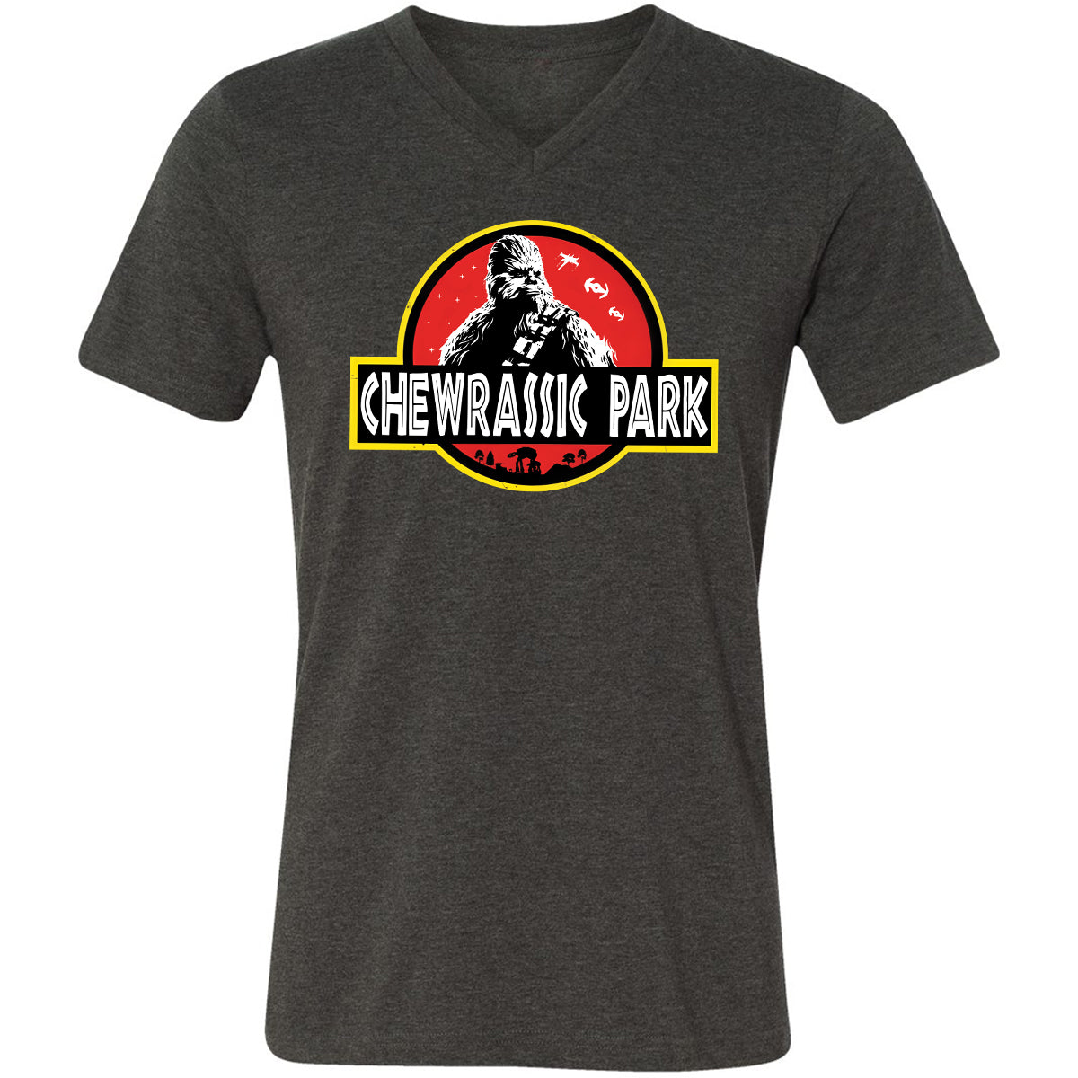 Unisex V-Neck T-Shirt - SQB3SM22 - Dark Grey Heather - 8