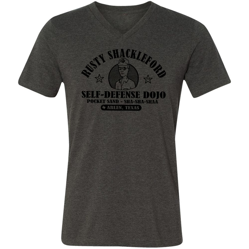 Unisex V-Neck T-Shirt - X6S7QM6B - Dark Grey Heather - 8