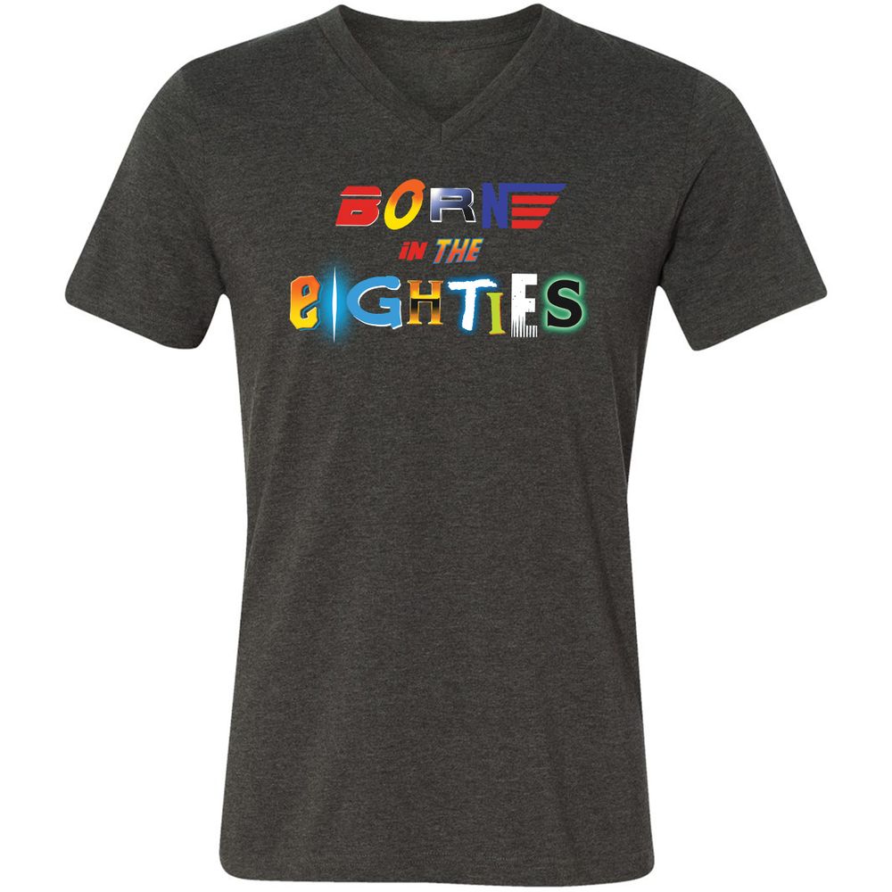 Unisex V-Neck T-Shirt - 92PDAUDL - Dark Grey Heather - 8