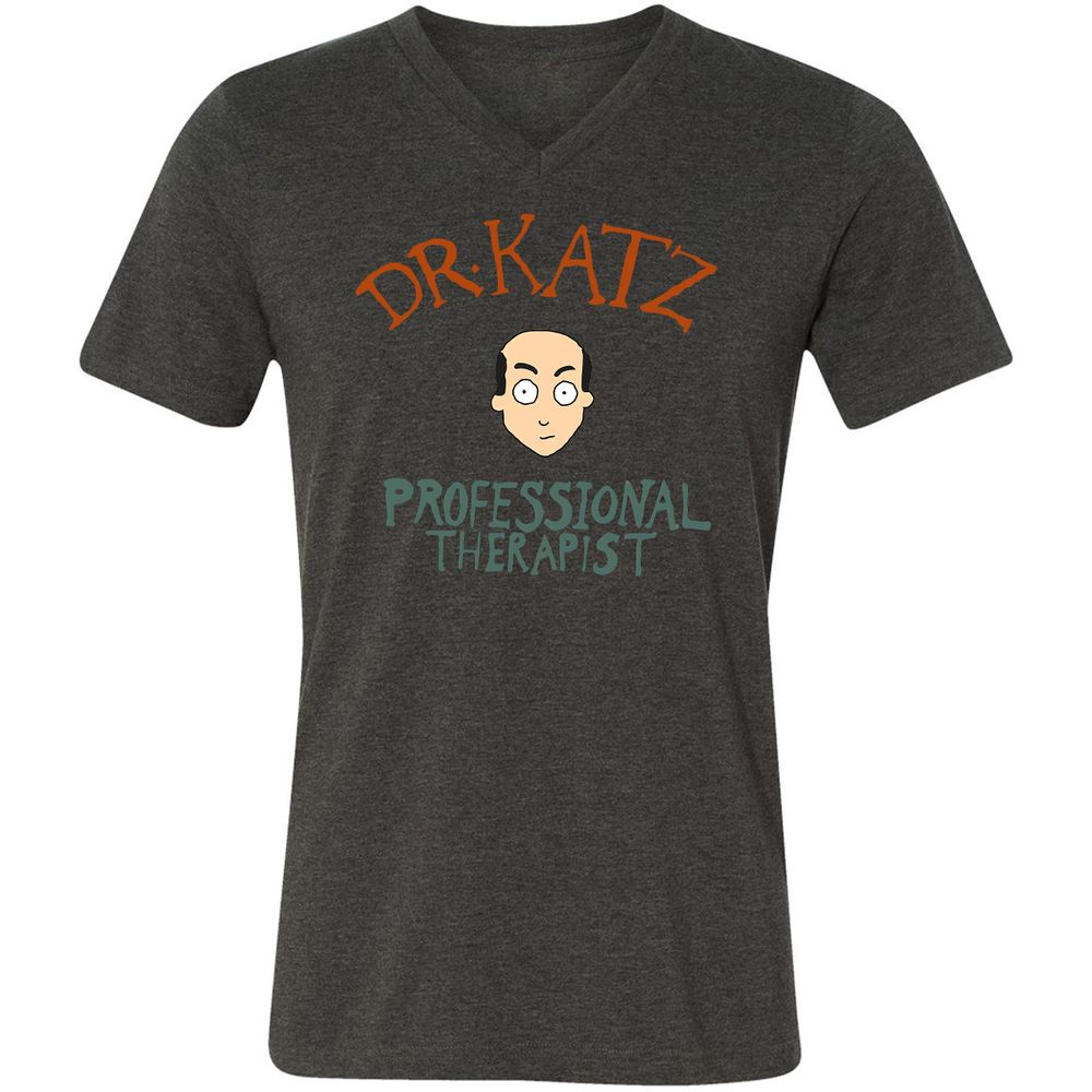 Unisex V-Neck T-Shirt - FSL9F9YQ - Dark Grey Heather - 8