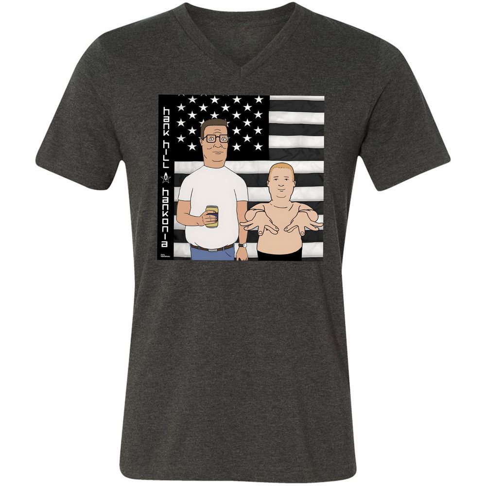 Unisex V-Neck T-Shirt - FJ74KX2E - Dark Grey Heather - 8