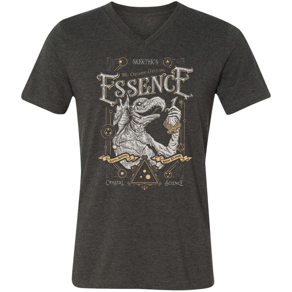 Unisex V-Neck T-Shirt - ZTDBW9XC - Dark Grey Heather - 8