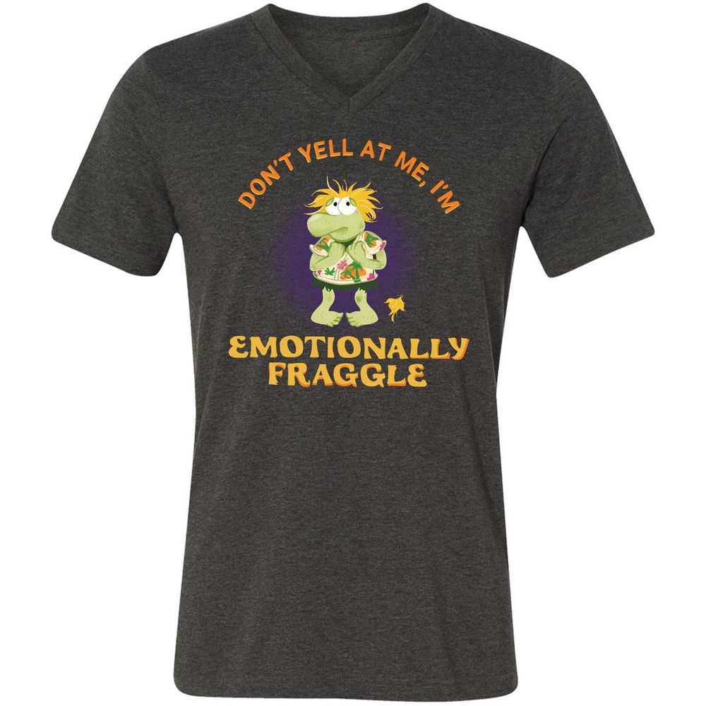 Unisex V-Neck T-Shirt - 9KJTH1J9 - Dark Grey Heather - 8