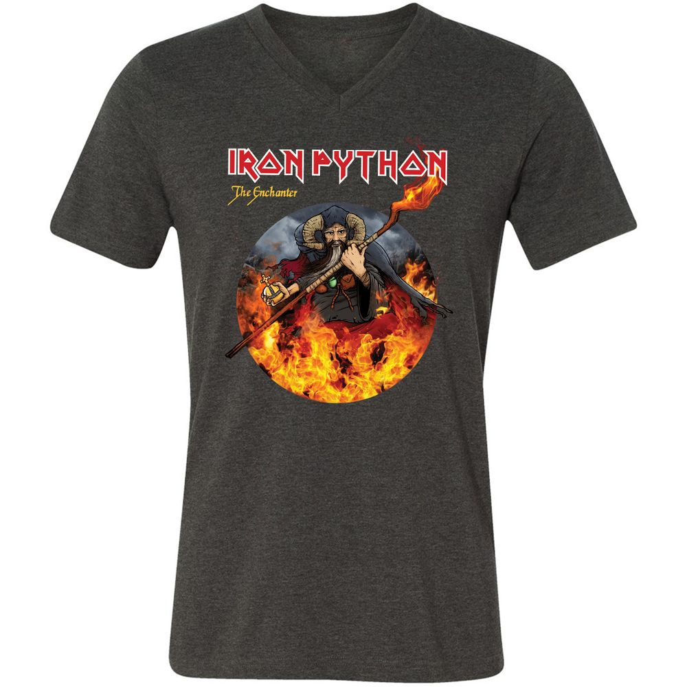 Unisex V-Neck T-Shirt - 2J3RTF5V - Dark Grey Heather - 8