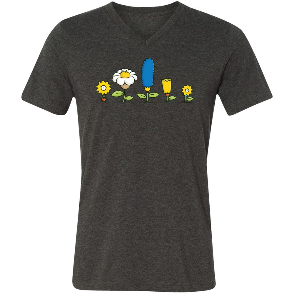 Unisex V-Neck T-Shirt - 4LPBL9XQ - Dark Grey Heather - 8