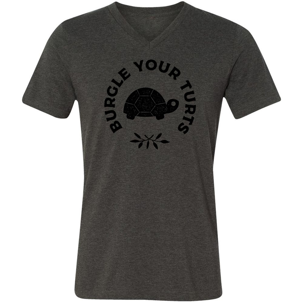 Unisex V-Neck T-Shirt - 8M3PF9HB - Dark Grey Heather - 8