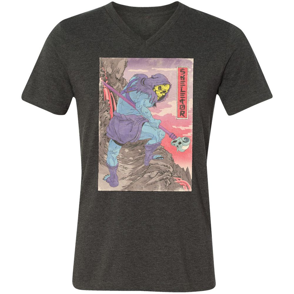 Unisex V-Neck T-Shirt - QTQ6VNSB - Dark Grey Heather - 8