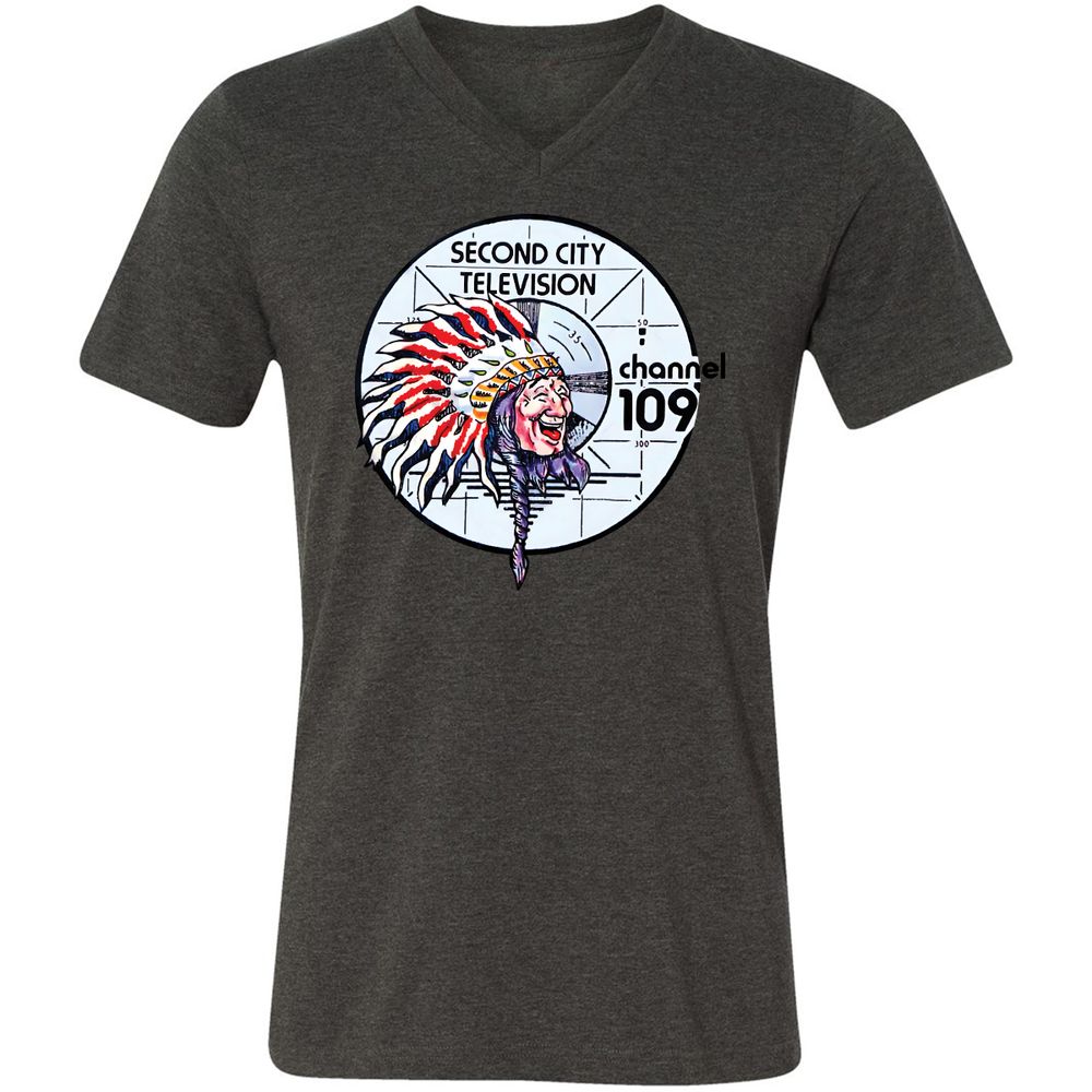 Unisex V-Neck T-Shirt - 6LZ6C9SR - Dark Grey Heather - 8