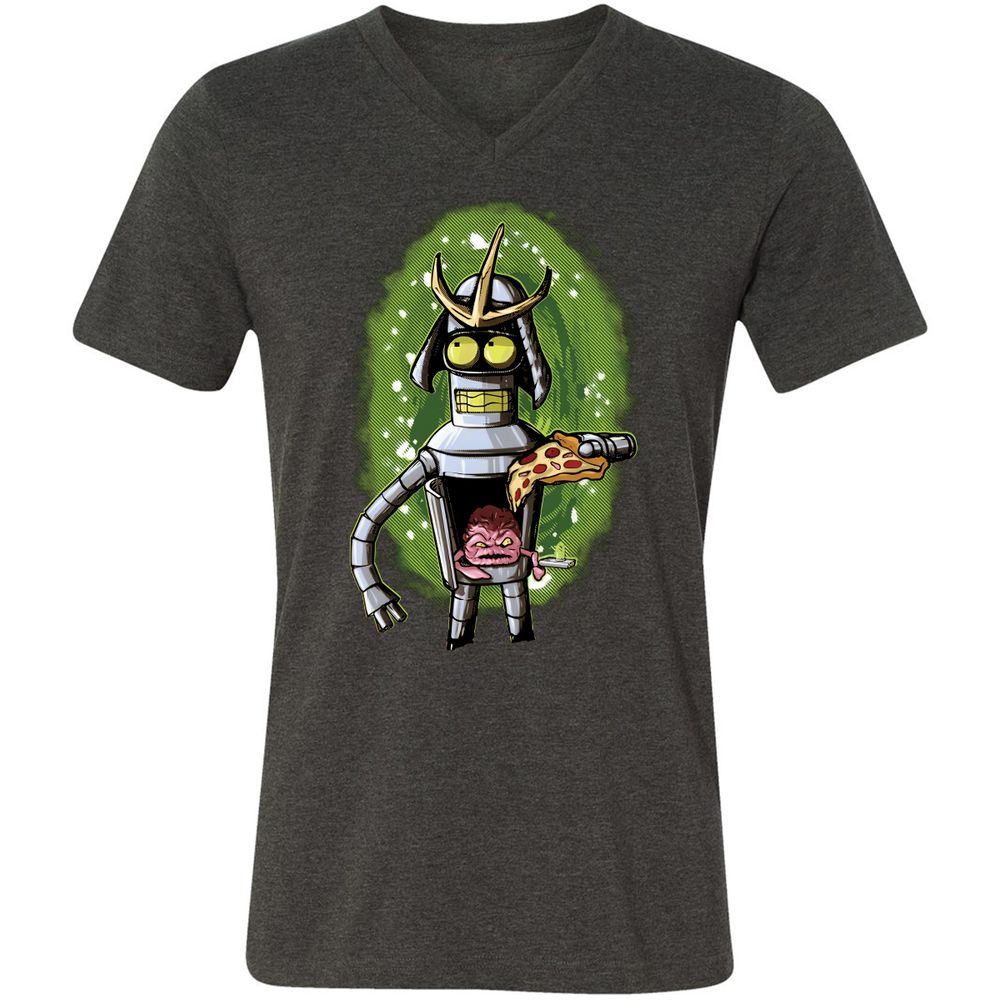 Unisex V-Neck T-Shirt - 22Q6MAA6 - Dark Grey Heather - 8