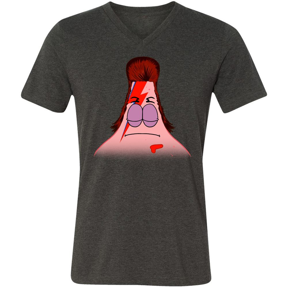 Unisex V-Neck T-Shirt - 6GPV7P1U - Dark Grey Heather - 8