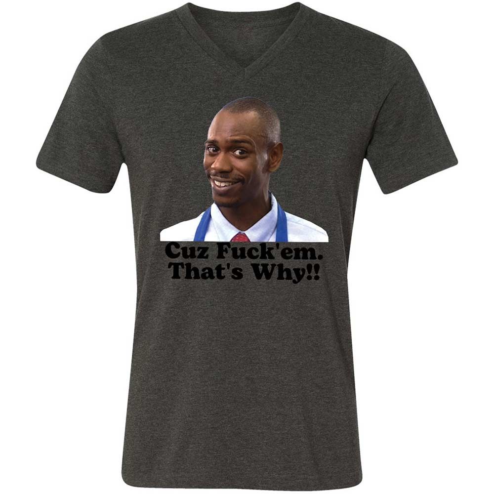 Unisex V-Neck T-Shirt - 3CCZWHEV - Dark Grey Heather - 8