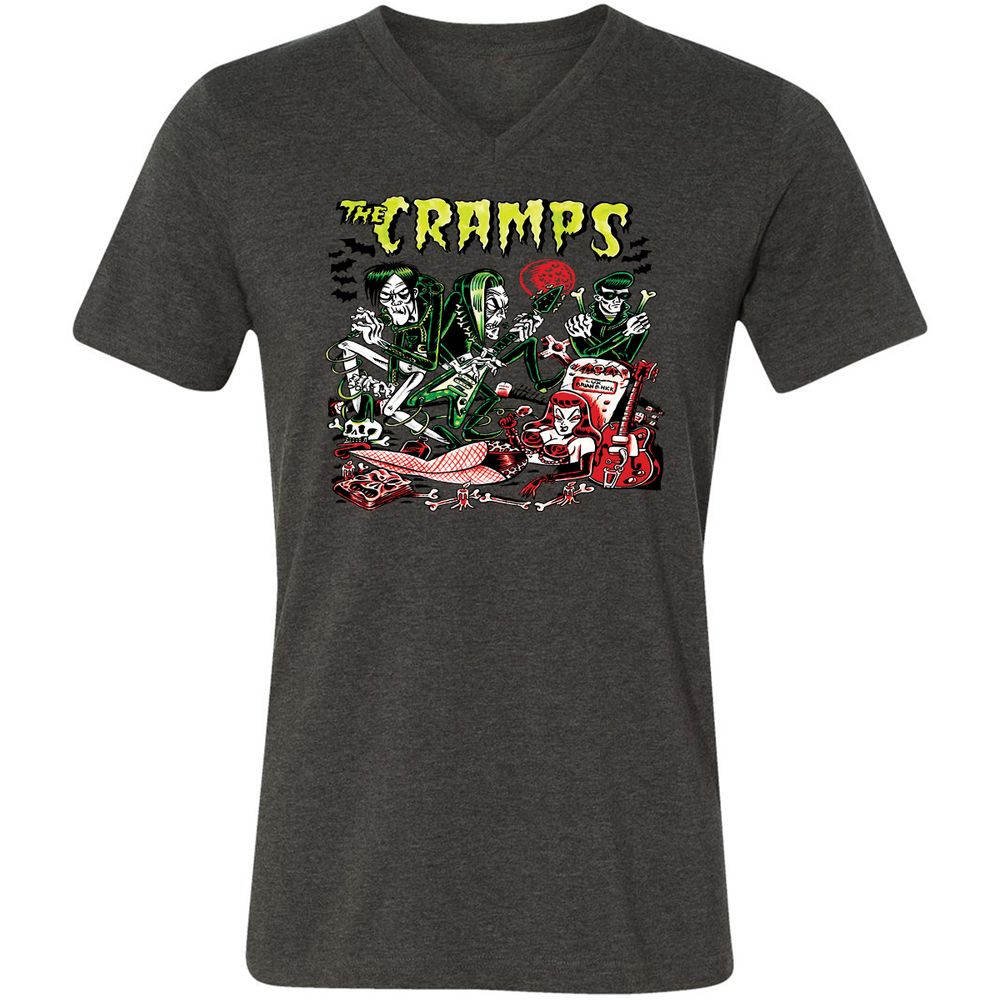 Unisex V-Neck T-Shirt - WWWDJ2NV - Dark Grey Heather - 8