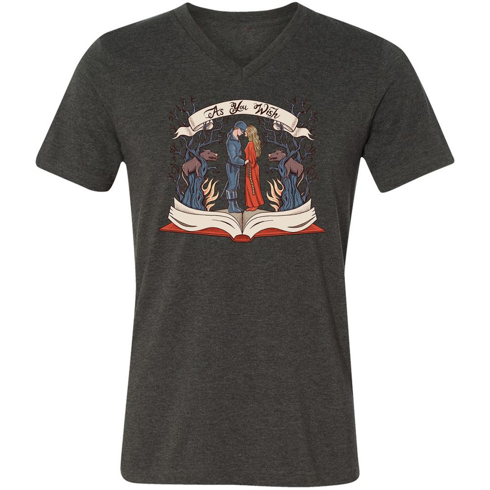 Unisex V-Neck T-Shirt - 1TPBB7LY - Dark Grey Heather - 8