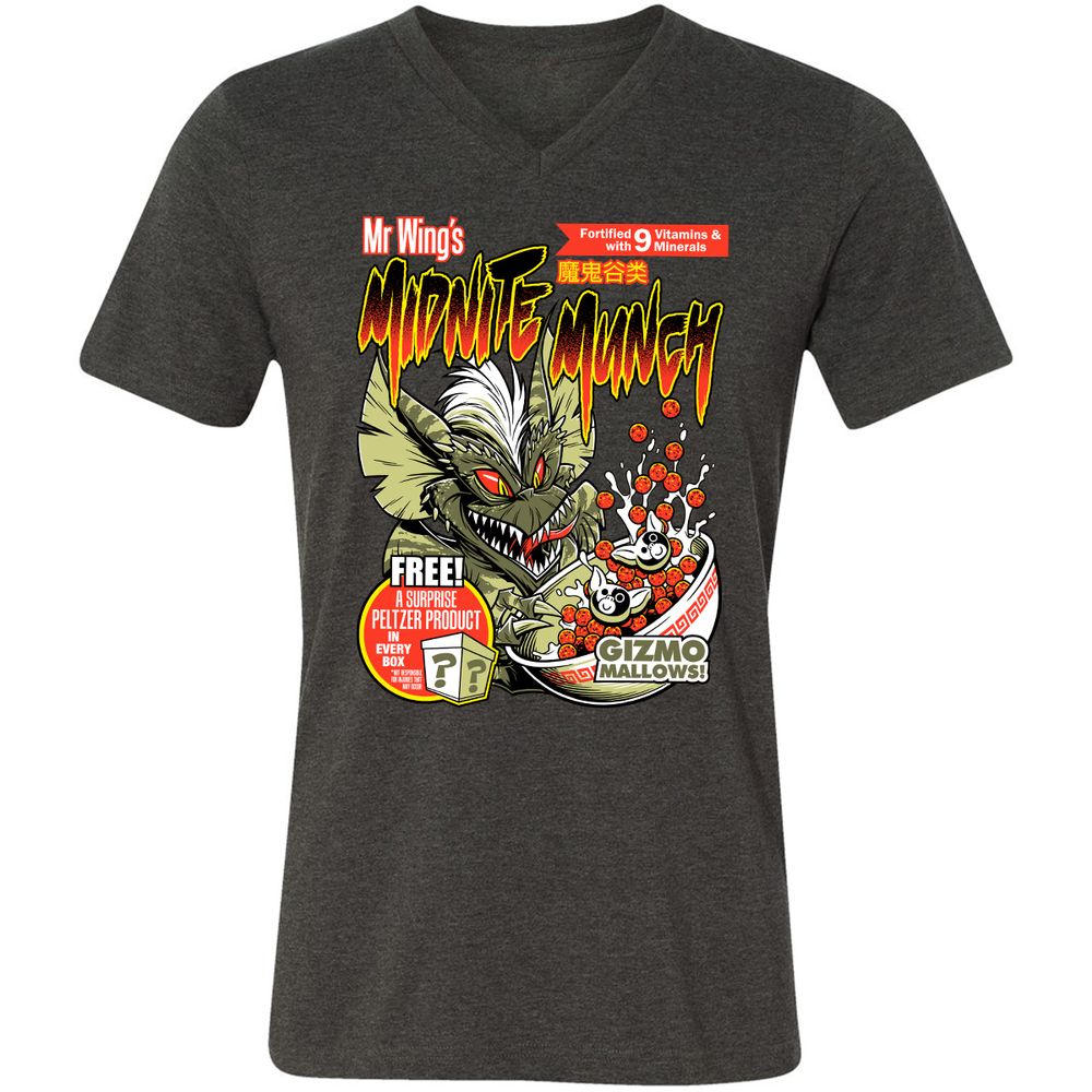 Unisex V-Neck T-Shirt - 8HDSG3DU - Dark Grey Heather - 8