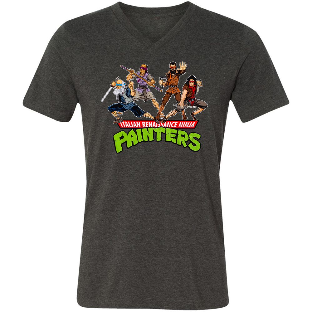 Unisex V-Neck T-Shirt - YTBGRQ4V - Dark Grey Heather - 8