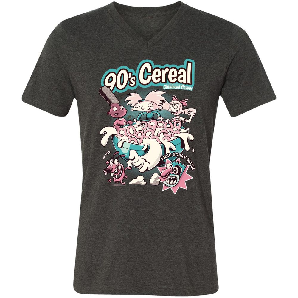 Unisex V-Neck T-Shirt - DPVATJP6 - Dark Grey Heather - 8