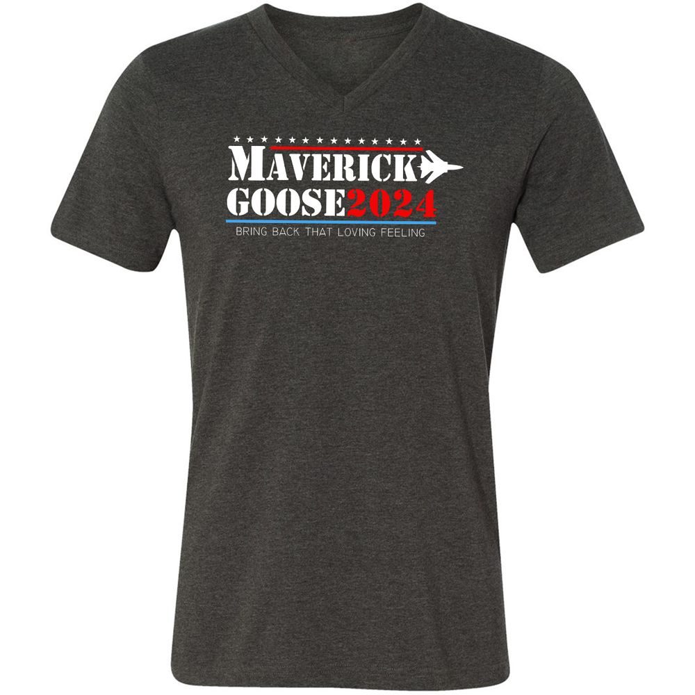 Unisex V-Neck T-Shirt - 48KBFBVS - Dark Grey Heather - 8