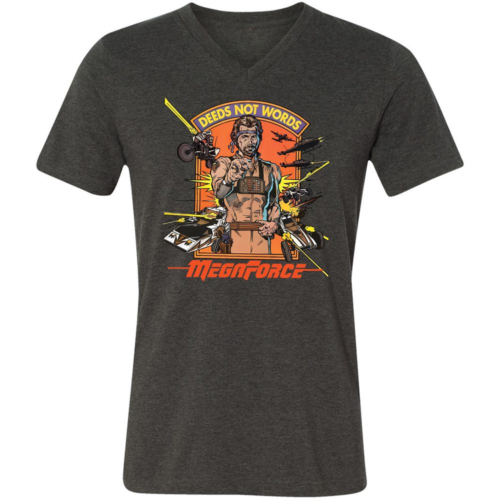 Unisex V-Neck T-Shirt - 5SYHEMW9 - Dark Grey Heather - 8