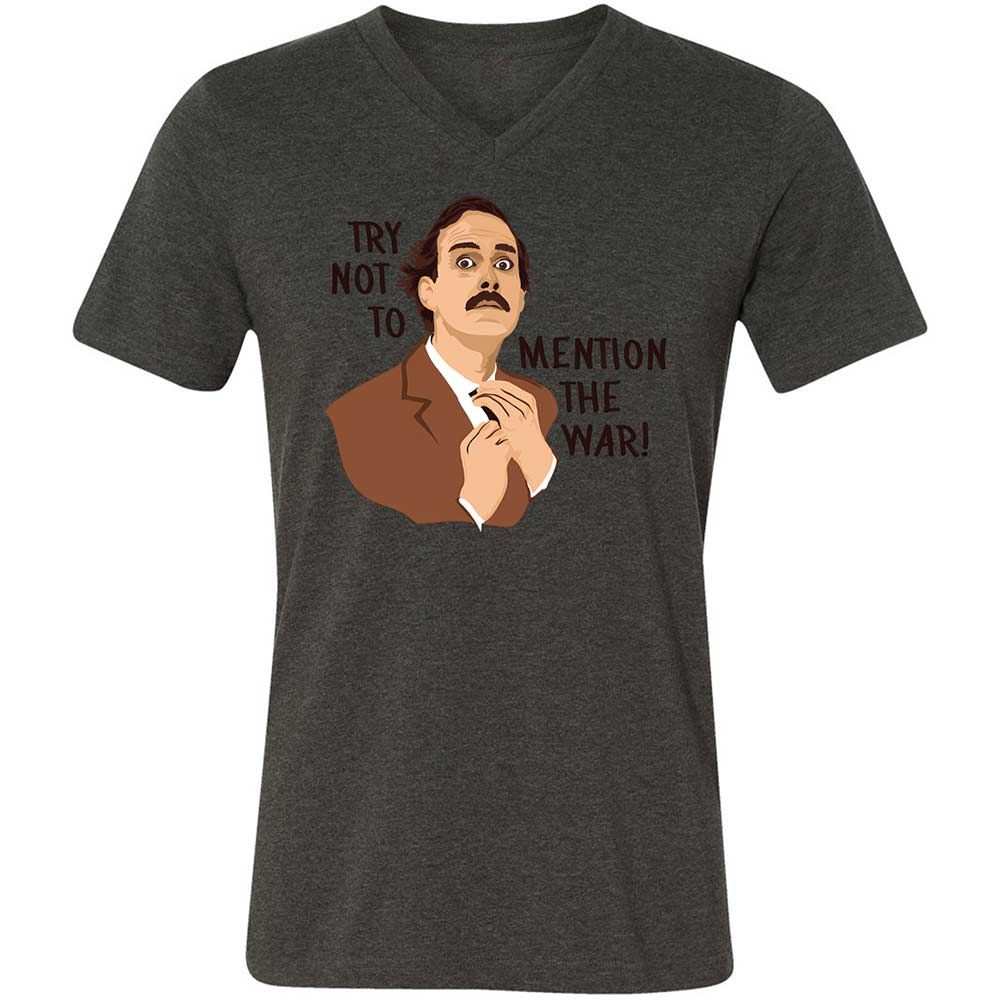 Unisex V-Neck T-Shirt - ZZZSSWFB - Dark Grey Heather - 8