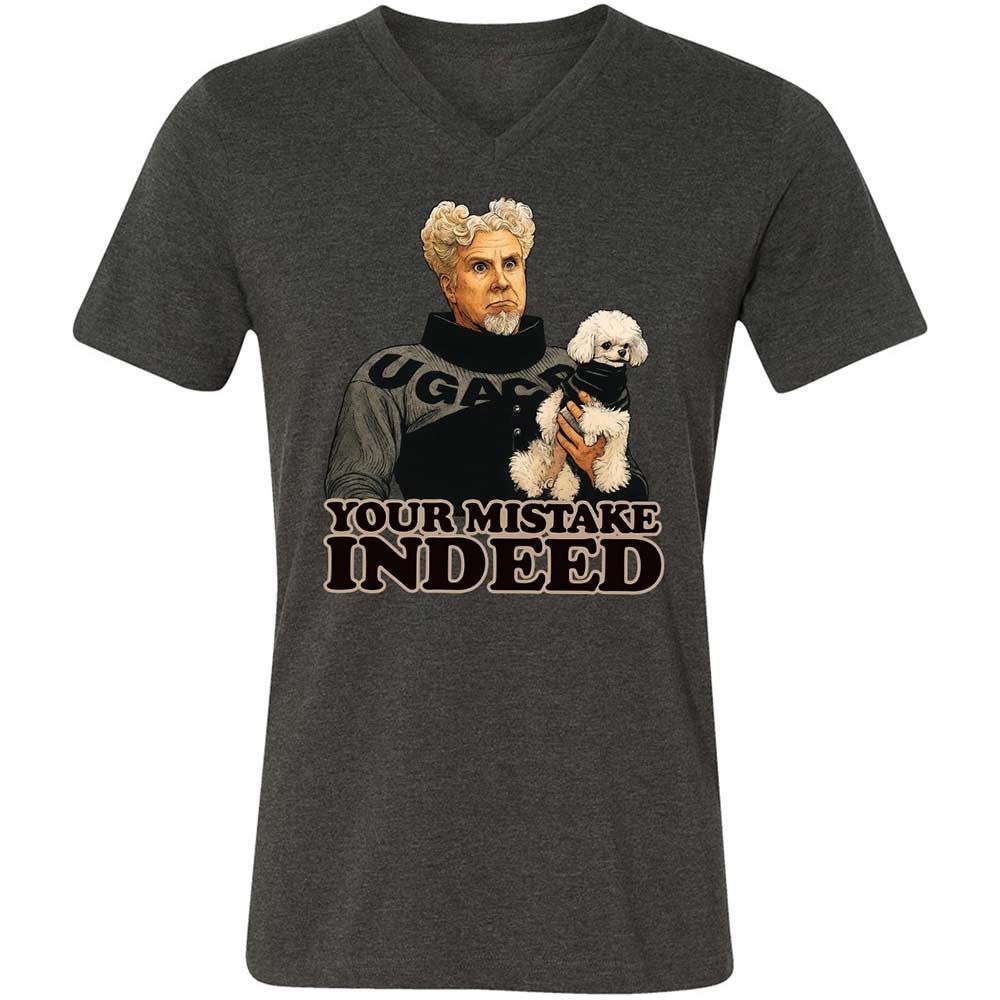 Unisex V-Neck T-Shirt - R2H6GNGE - Dark Grey Heather - 8