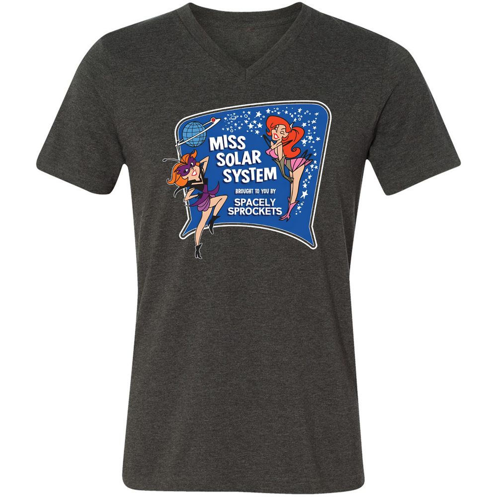 Unisex V-Neck T-Shirt - 53KA71NW - Dark Grey Heather - 8