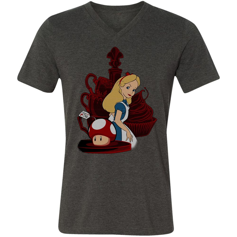 Unisex V-Neck T-Shirt - A31N8JS8 - Dark Grey Heather - 8